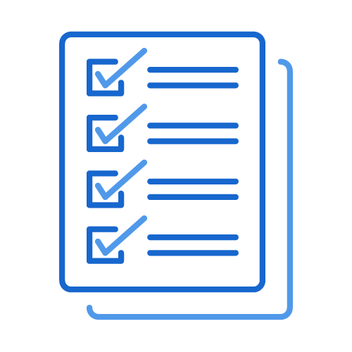 A simple icon of a checklist
